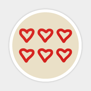 Hearts line art Magnet